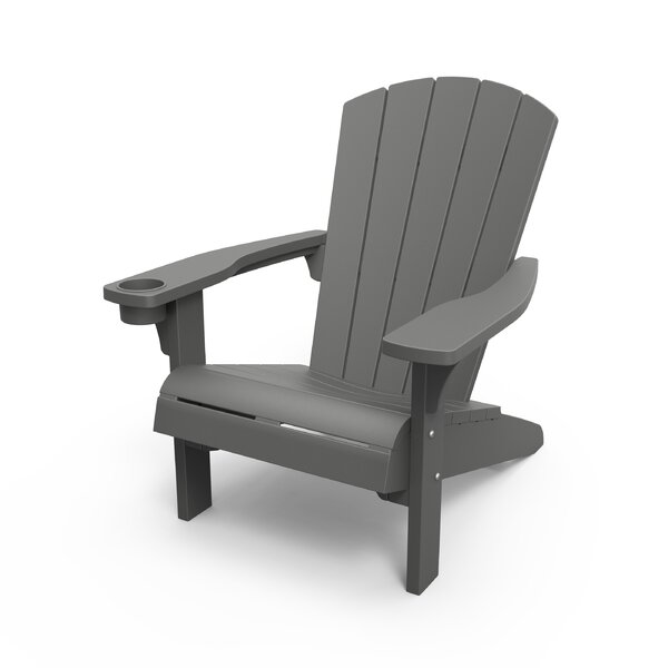 Deluxe Real Comfort Adirondack Chair With Cup Holder Wayfair